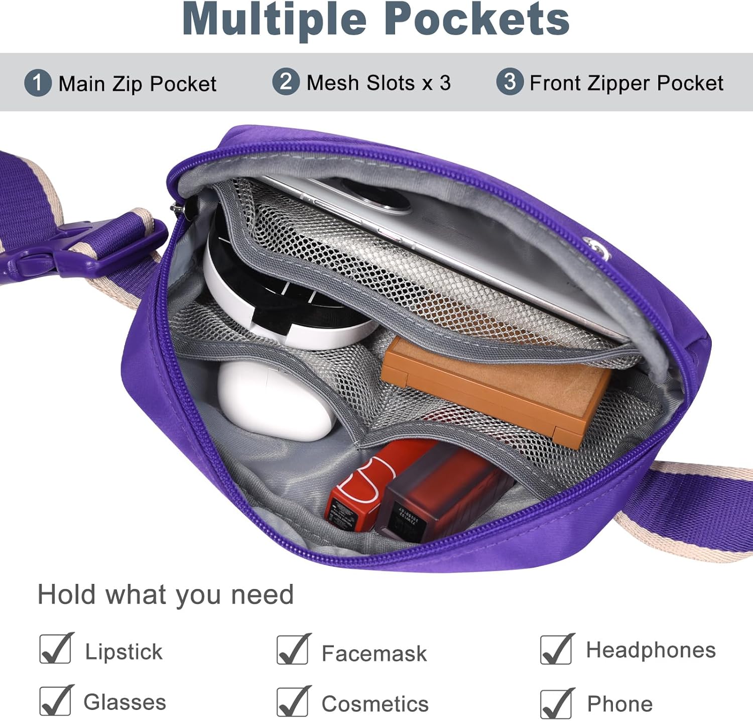 Thumbnail 1 de DMLuna Small Crossbody Bag – a compact, versatile unisex waist/over-shoulder bag
