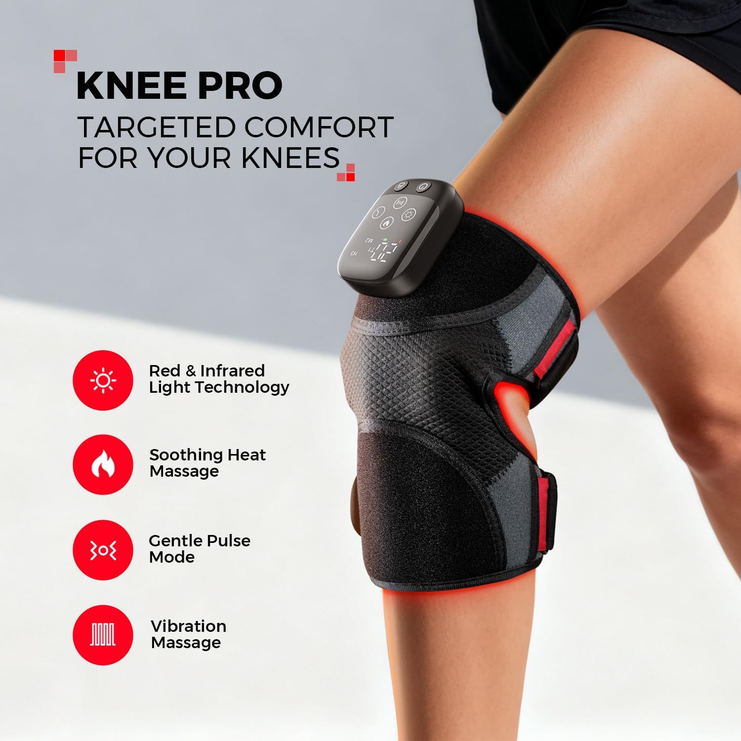 Thumbnail 2 de LTW Knee Massager with Heat and Red Light — Cordless 4-in-1 Knee Therapy