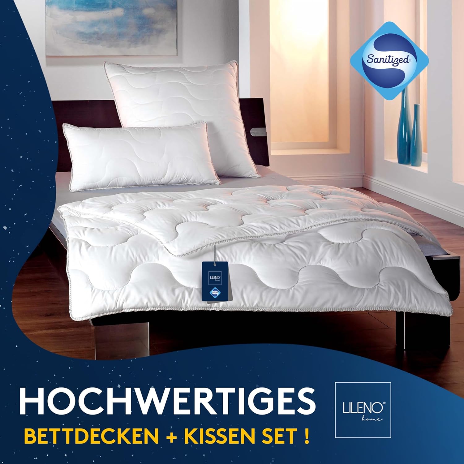 Thumbnail 1 de LILENO HOME Bettdecke 135x200 Set mit Kissen
