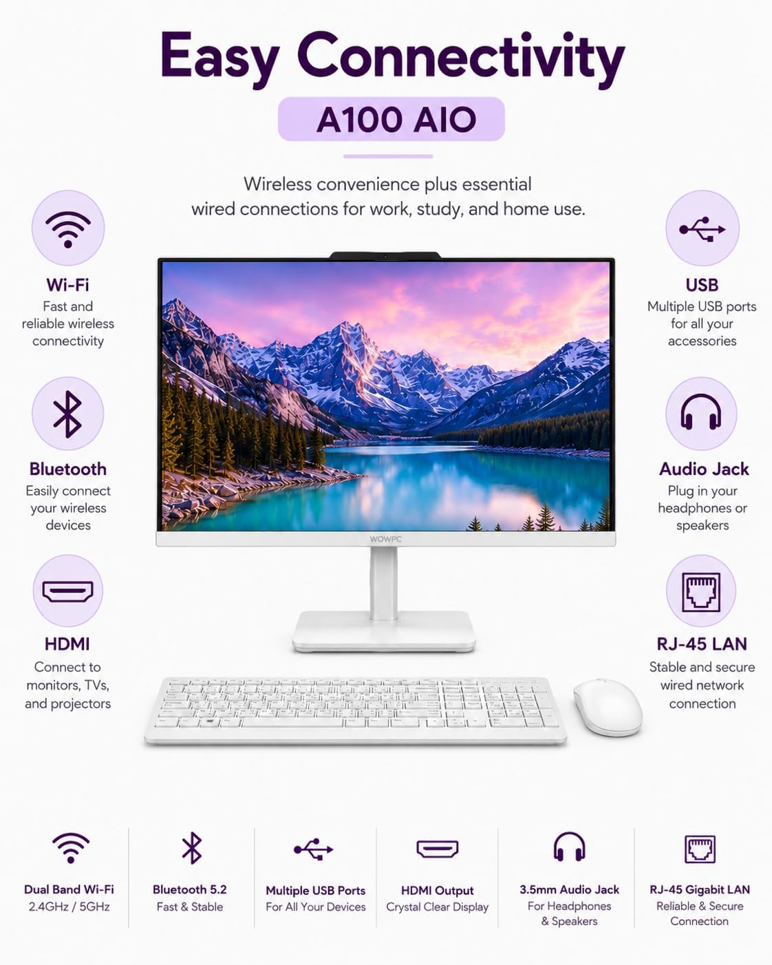 Detalle 2 de Lenovo All-in-One Desktop 23.8-Inch