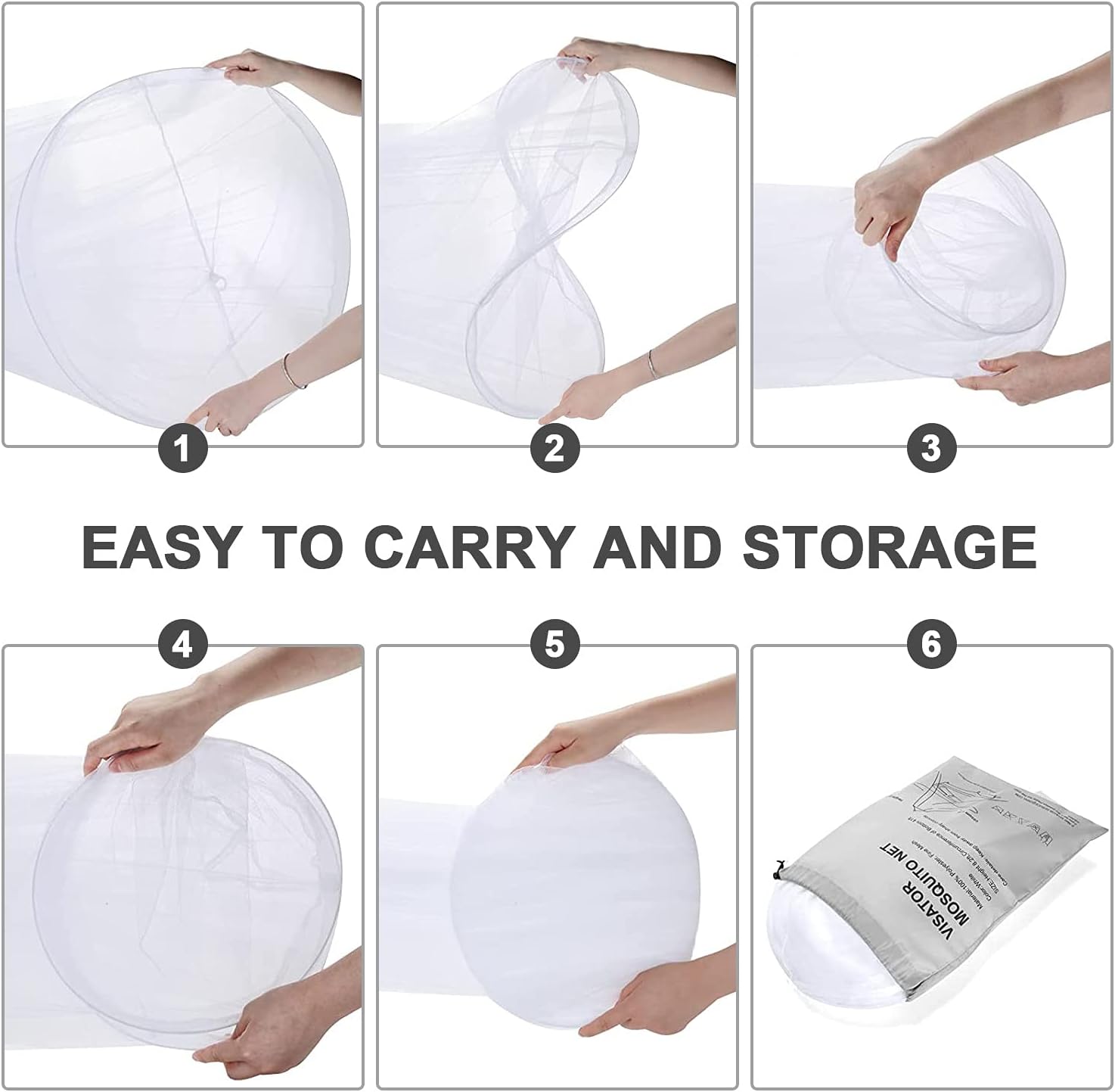 Thumbnail 6 de Grand Moustiquaire Ciels pour lit simple, King Size ou double (XL) – protection contre les insectes