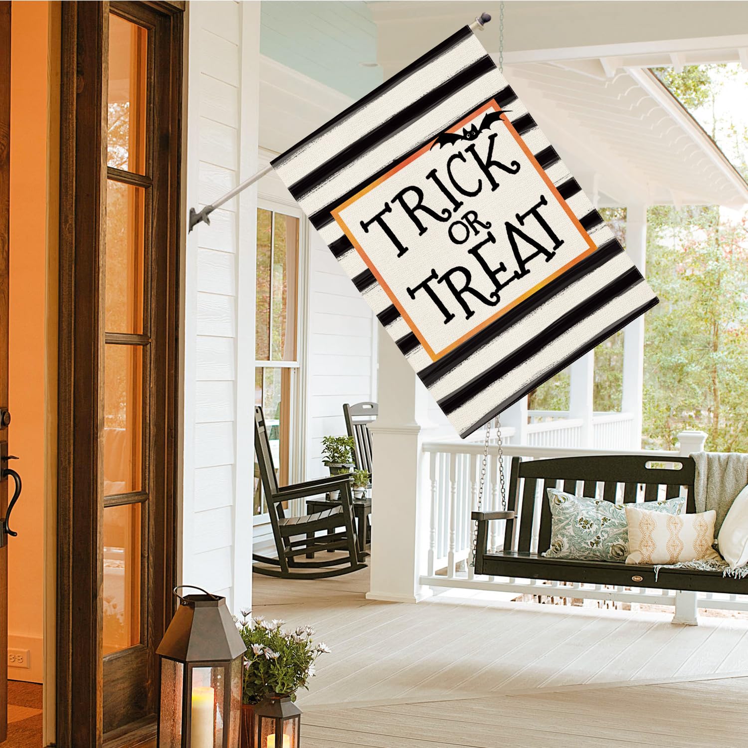 Detalle 2 de AVOIN colorlife 0808091 Halloween House Flag, Double-Sided 28 x 40-Inch