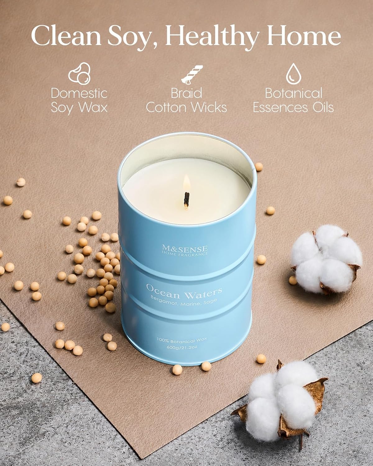 Detalle de M&SENSE Scented Candle 21.2 oz
