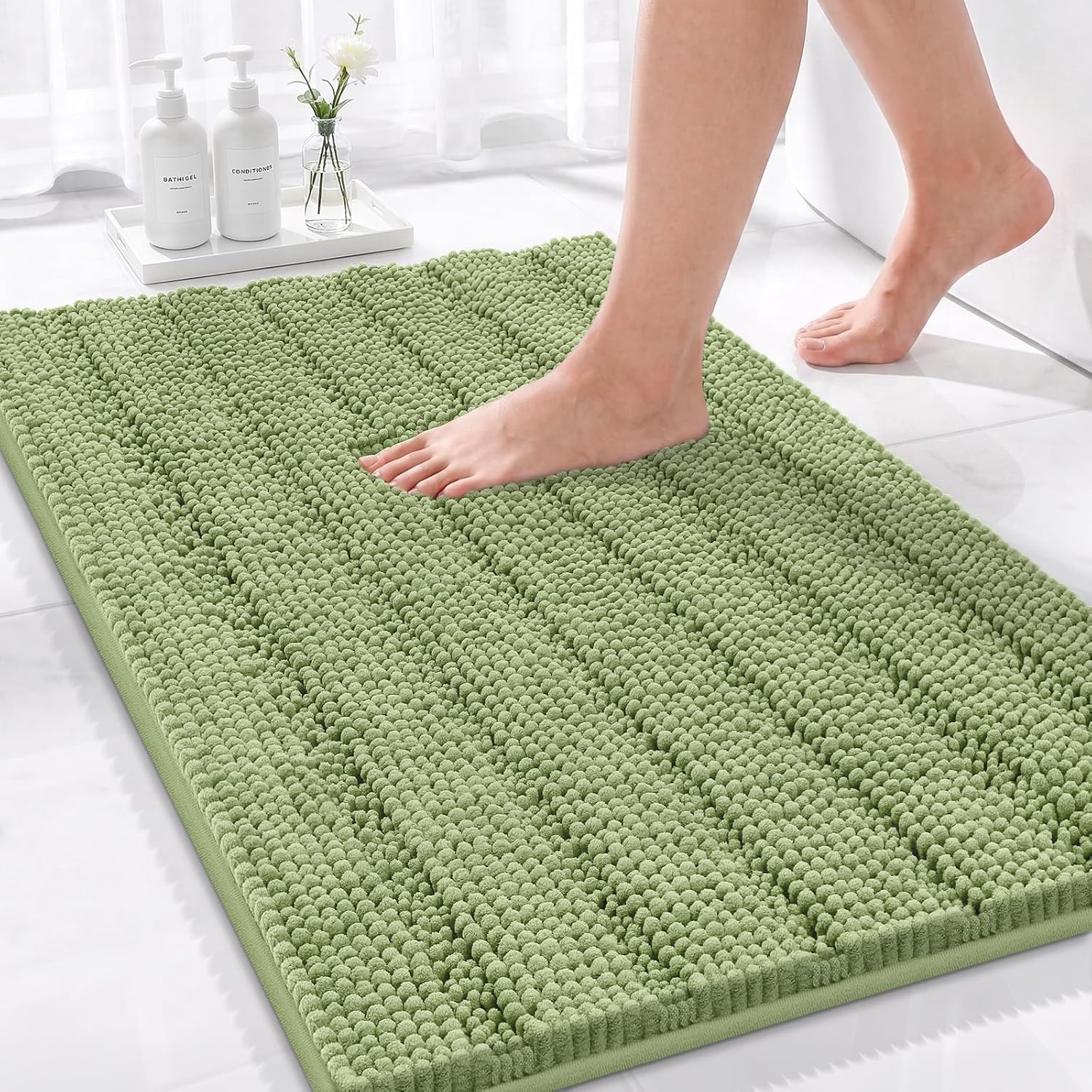 Detalle de Bcoimo Chenille Bath Rug, 36x24