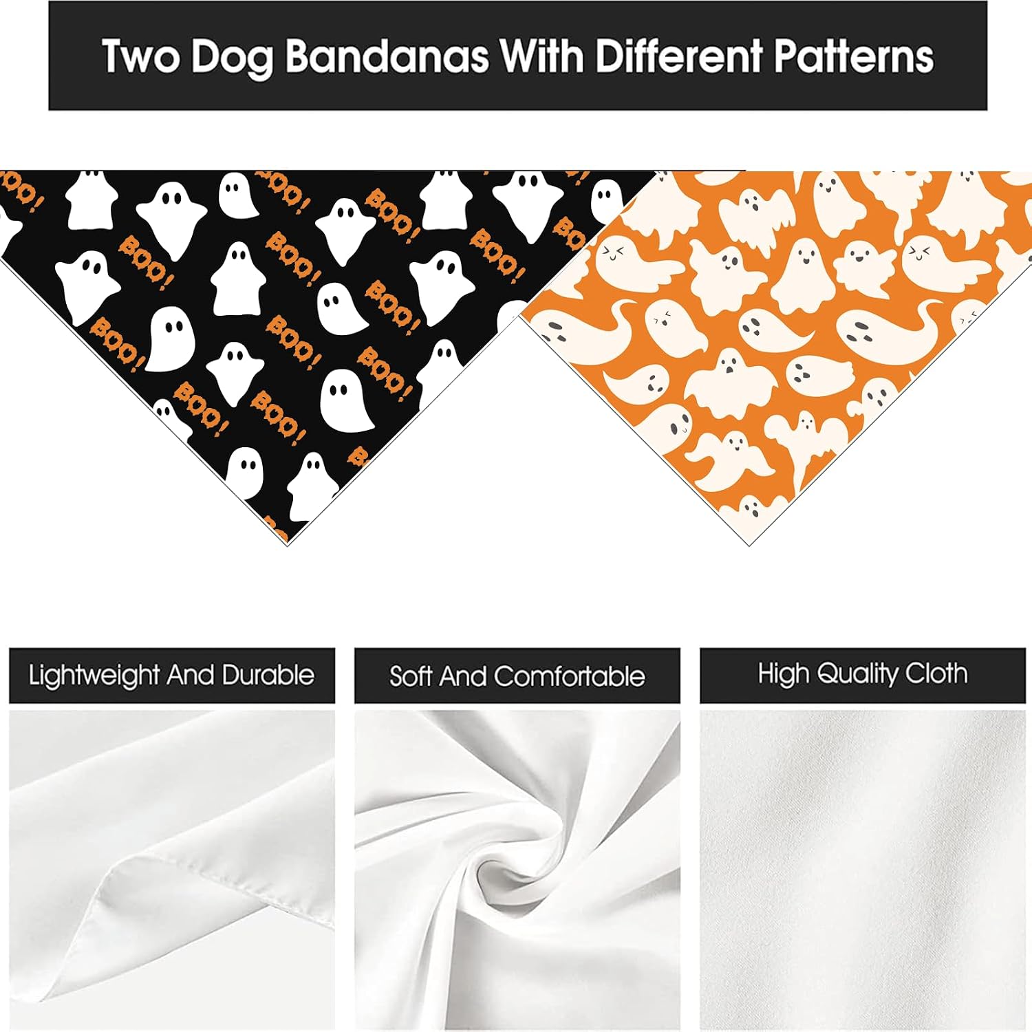Detalle de Halloween Dog Bandanas, 2-Piece Set