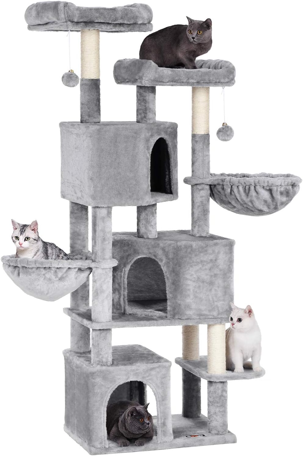Thumbnail 4 de FEANDREA Árbol Grande para Gatos 164 cm Gris Claro