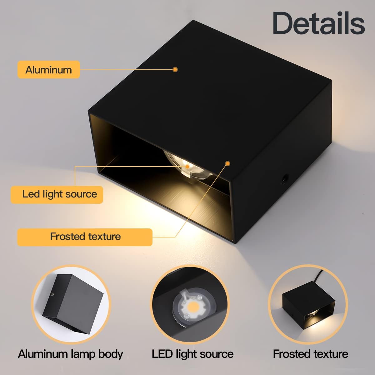 Detalle 1 de FUPE 2 applique LED da parete 12W
