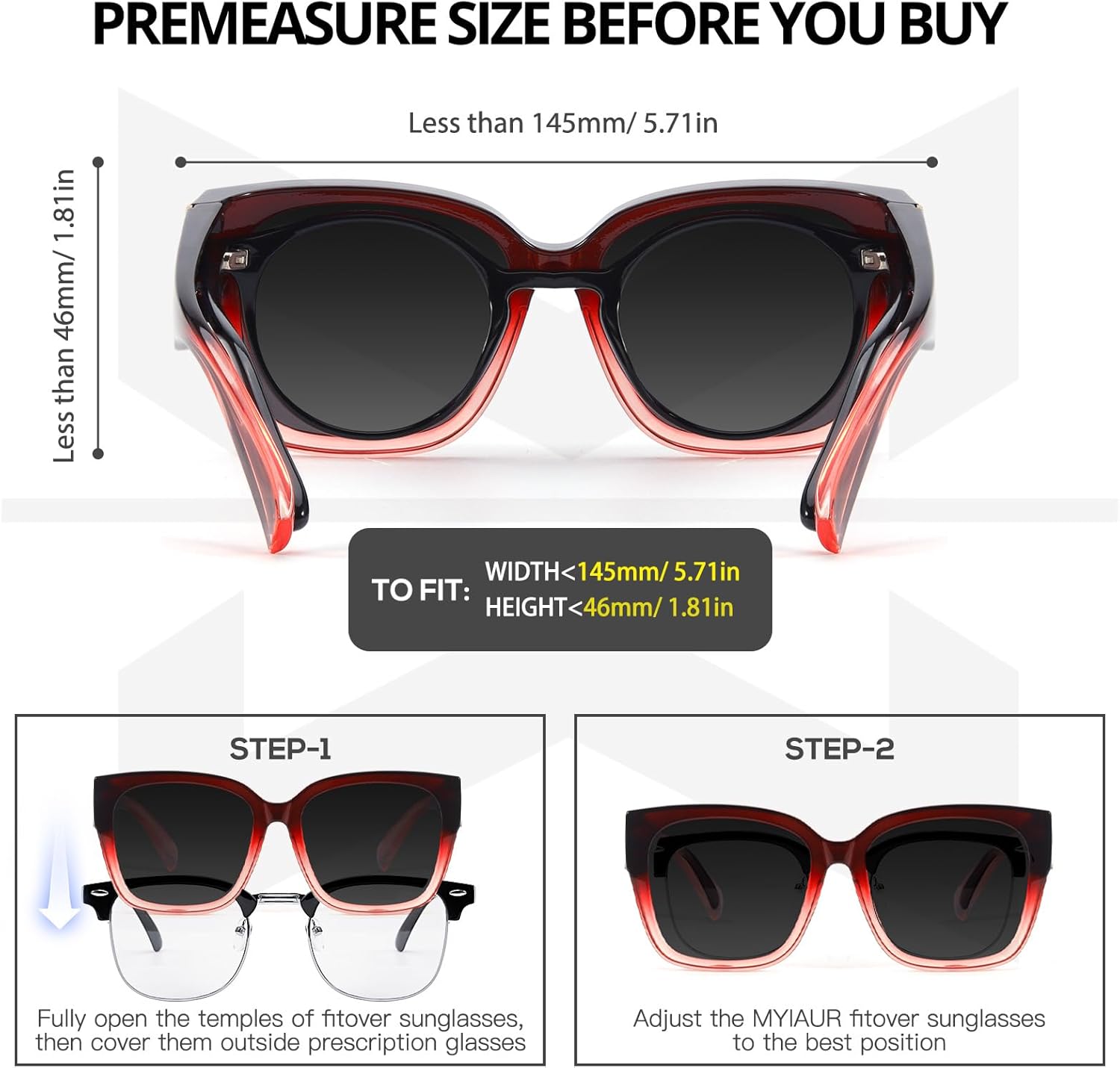 Detalle 2 de Over glasses sunglasses 2 pack