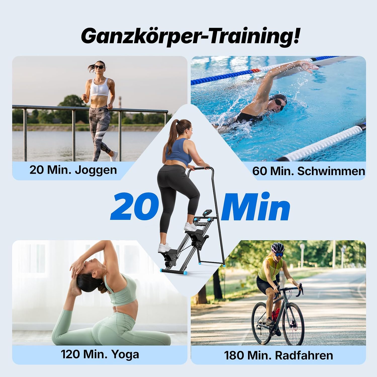 Detalle de MERACH 2026 Stair Stepper für Home Gym – Vertikaler Klimm-/Stepper mit verstellbaren Lenker & Pedalen
