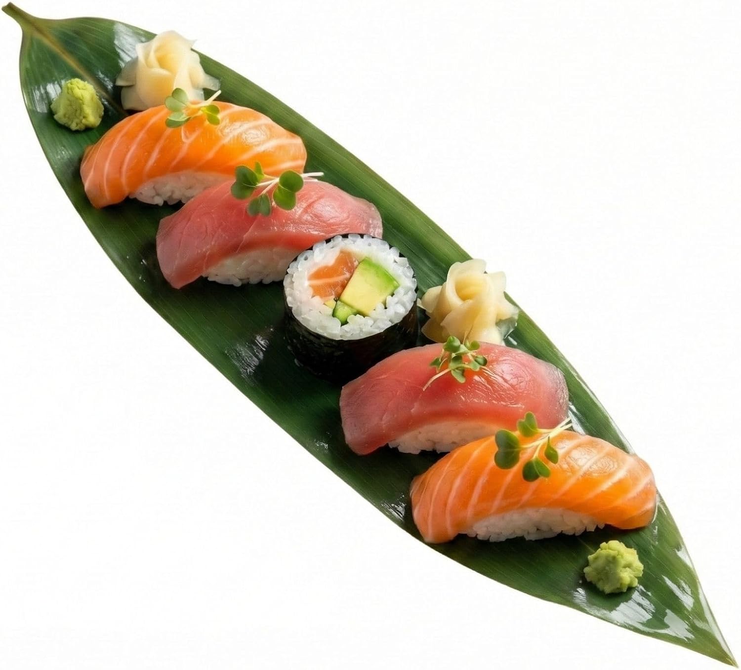 Detalle de Restaurantware Green Bamboo Fresh Leaves, 11.8 x 3.5-Inch, 1,000 Pack