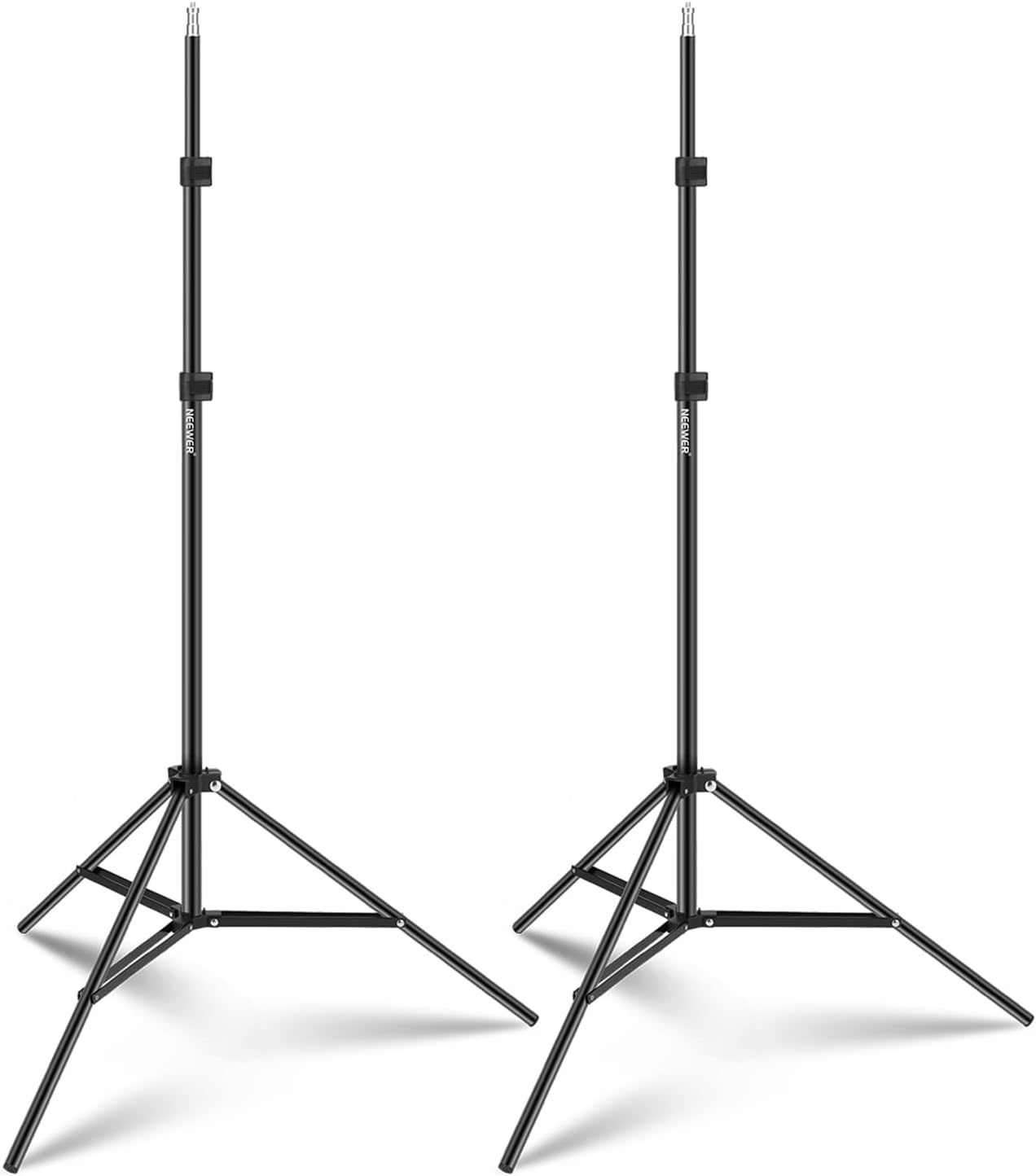 Neewer 7 pieds de studio en aluminium (2 supports) – Hauteur réglable jusqu’à 210 cm, charge 2,5 kg