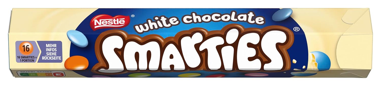Detalle de Smarties Riesenrolle mit weißer Schokolade – Hexagonrolle im 20er Pack (20 x 120 g)