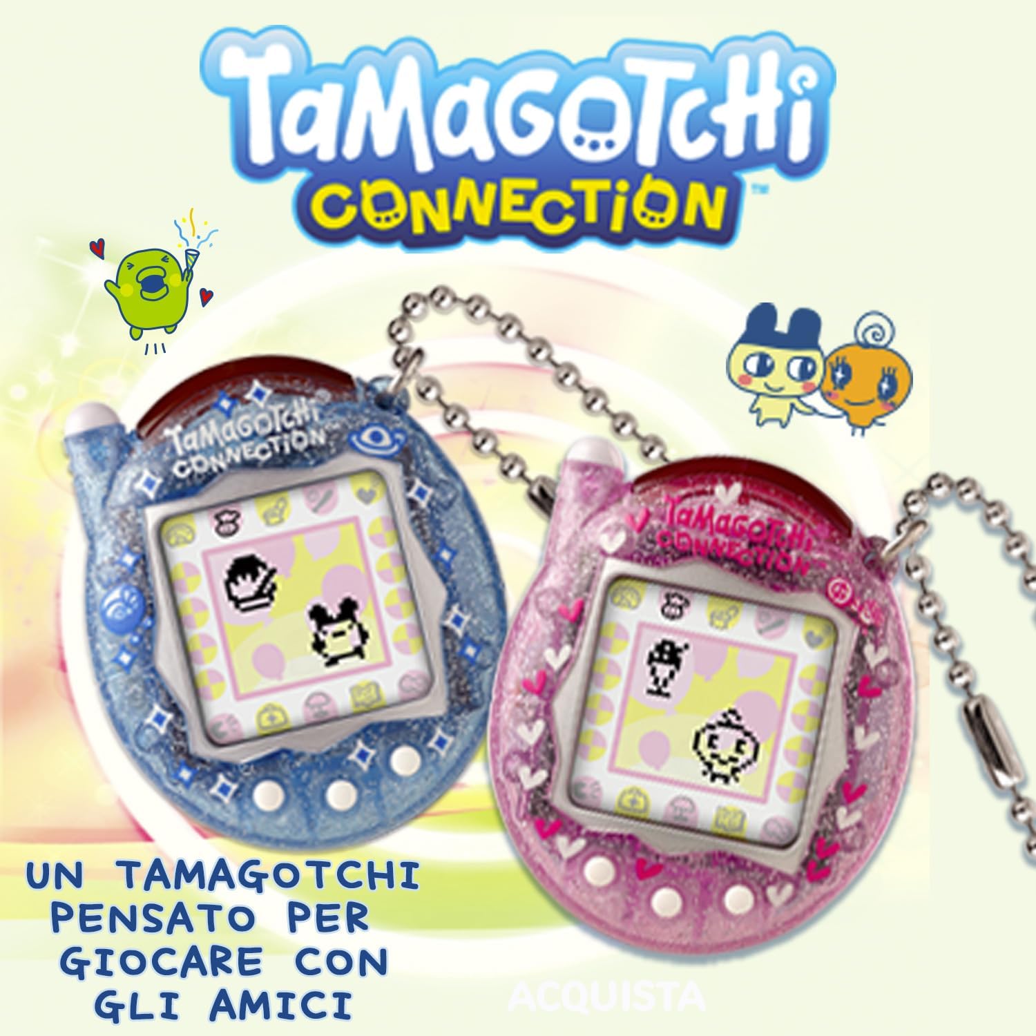Thumbnail 2 de Bandai Tamagotchi Connection Neon Planet – Animale Virtuale Interattivo con Infrared e Schermo Grande