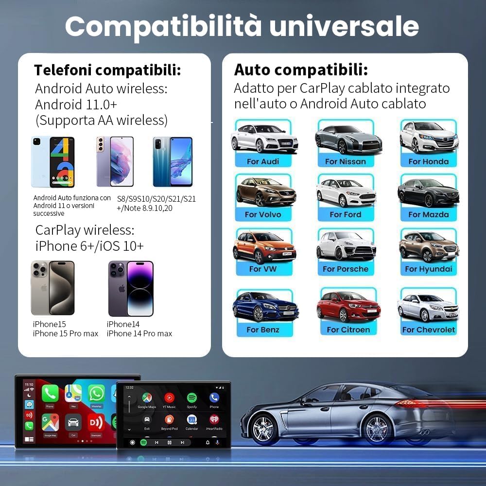 Thumbnail 4 de Carlinkit 5.0 CarPlay Wireless e Android Auto 2 in 1 (versione 2026) per auto dal 2016