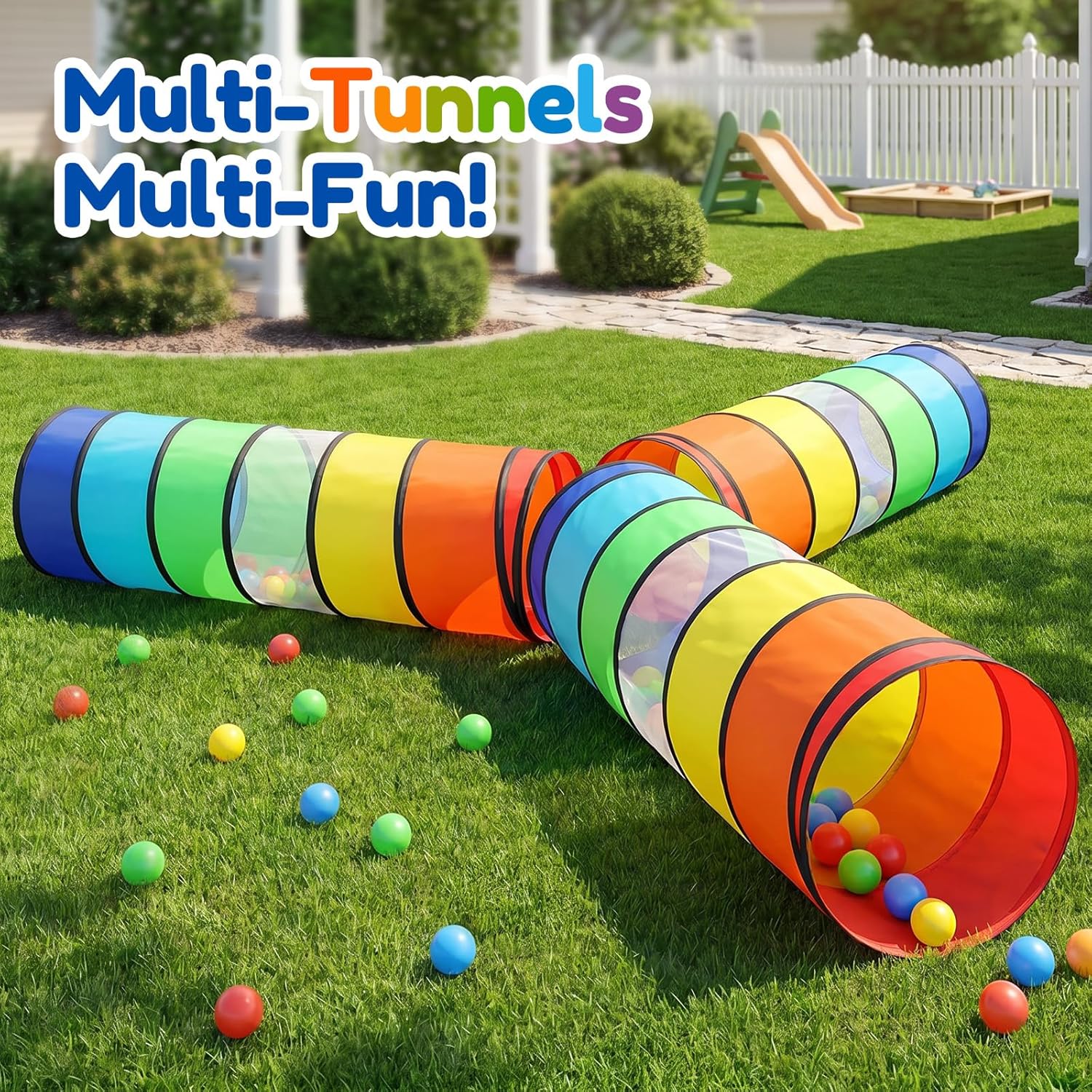 Thumbnail 6 de Kids Play Tunnel Tent for Toddlers — Pop‑Up Crawl Tunnel