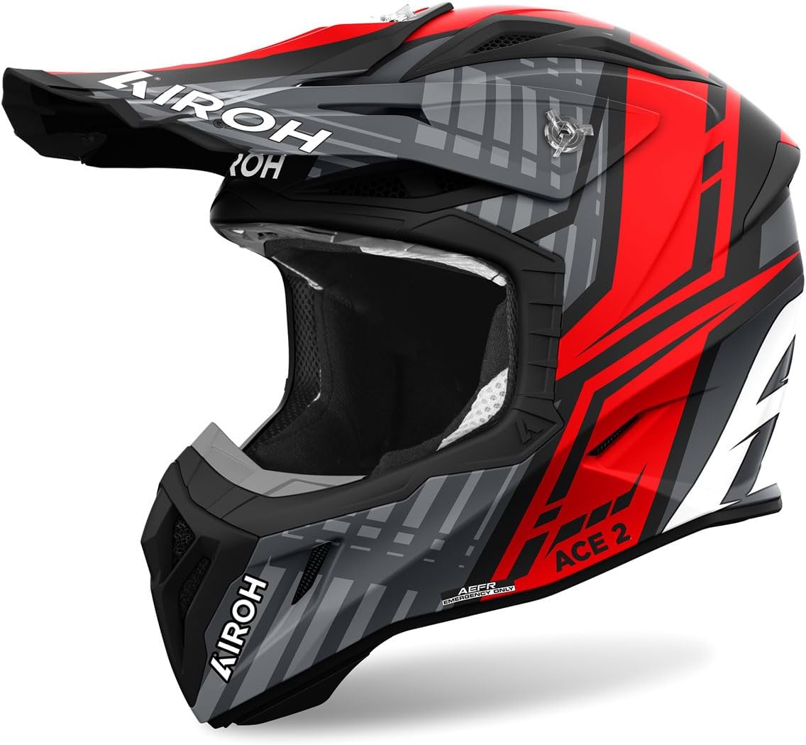 Thumbnail 5 de Casco offroad AIROH Aviator Ace 2 Proud Blue/Red Gloss XS