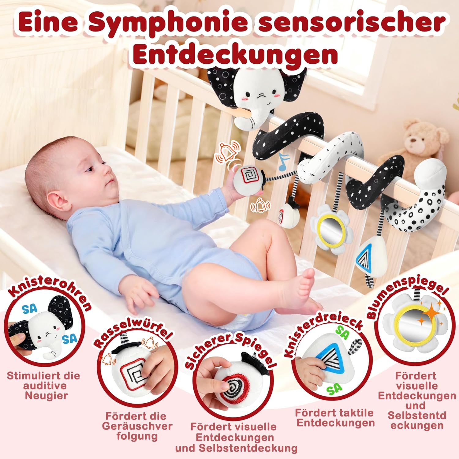 Thumbnail 3 de URMYWO Kinderwagen Spielzeug 0–12 Monate