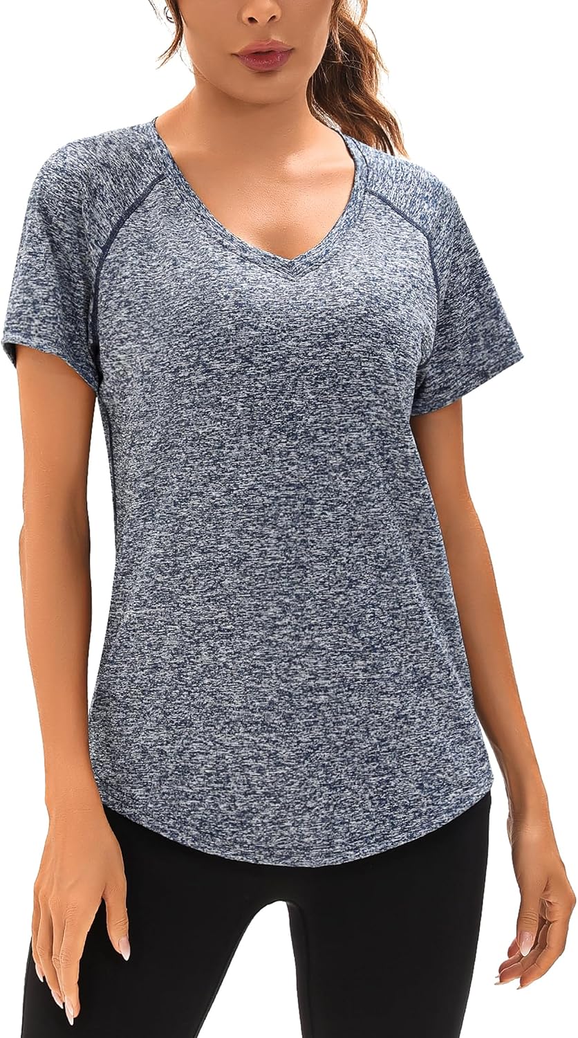 Thumbnail 6 de Wayleb T-Shirt Sportiva da Donna con scollo a V – maniche corte, asciugatura rapida