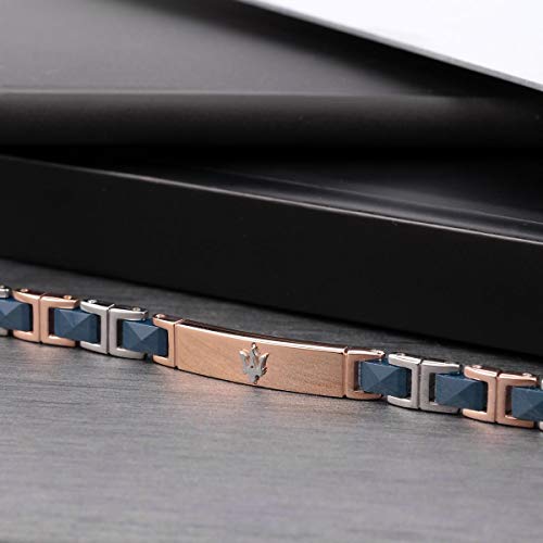 Thumbnail 5 de Maserati Jewels Bracciale Uomo 22 cm in Acciaio, Ceramica e PVD – JM420ATI05