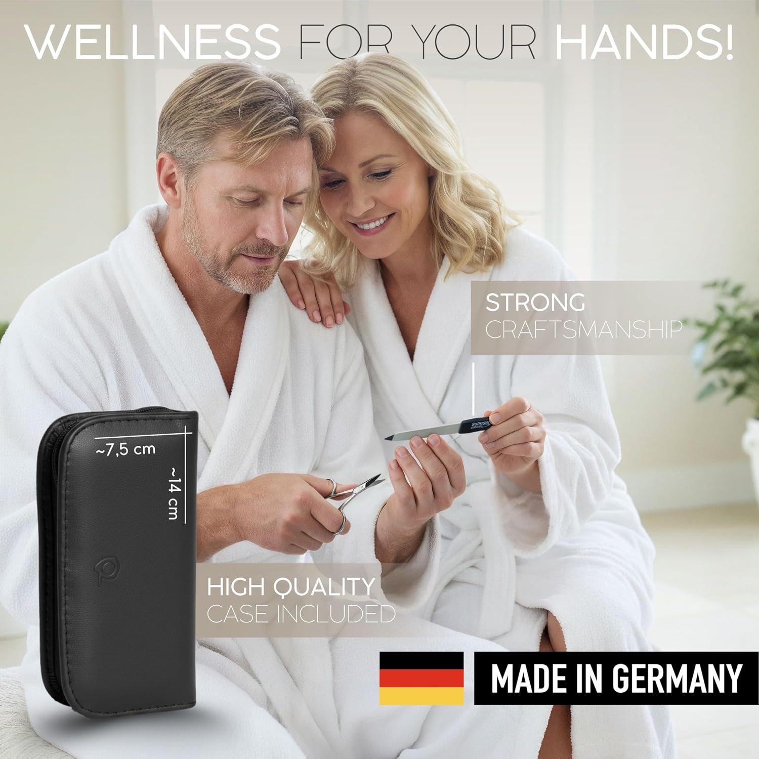 Thumbnail 1 de Solingen Set manicure da uomo e donna – Kit professionale di 6 pezzi con custodia da viaggio