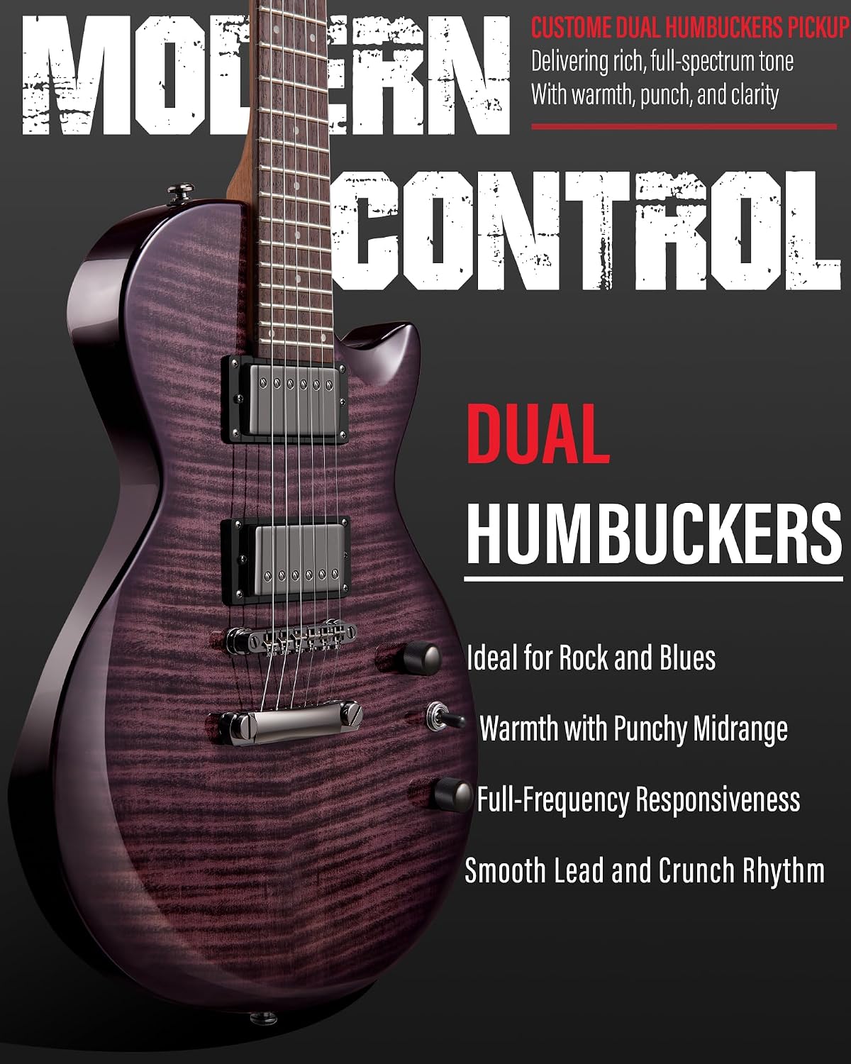 Thumbnail 3 de AKLOT AK-L10F LP Electric Guitar Kit, 24 Frets, Coil-Split Humbuckers