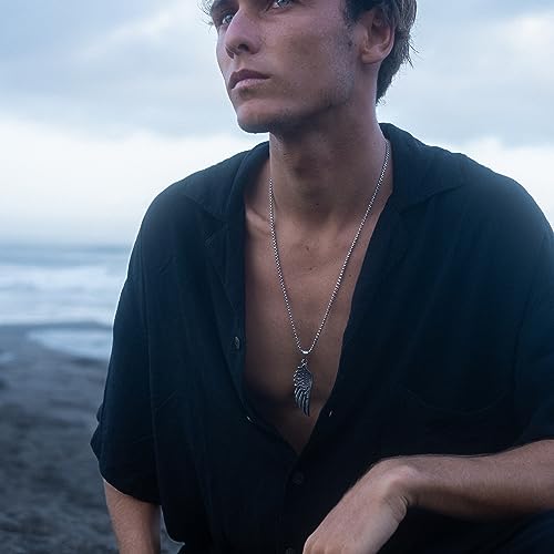 Thumbnail 6 de Made by Nami Men's 60 cm Stainless Steel Necklace with Viking Wing Pendant