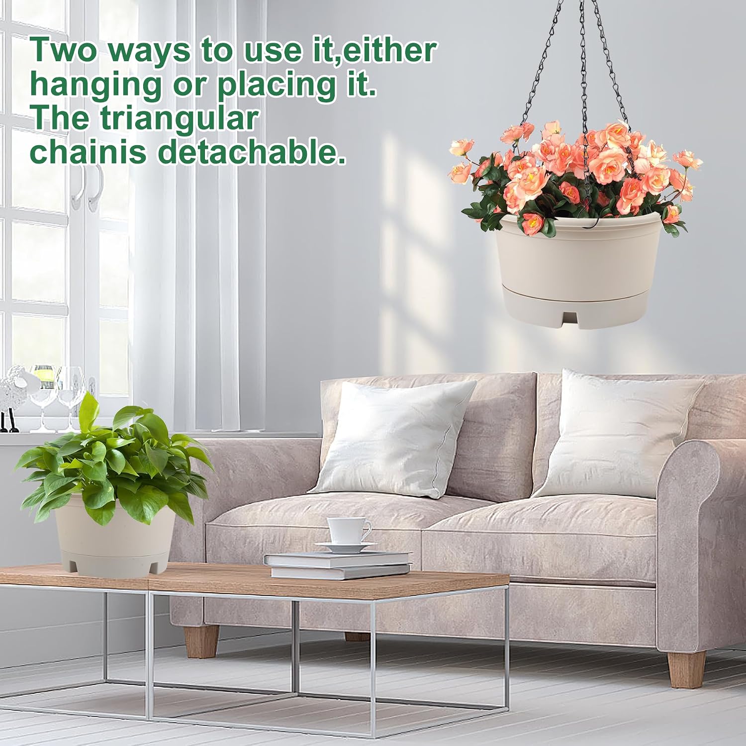 Thumbnail 4 de Svxtoby Hanging Planters, 10-Inch