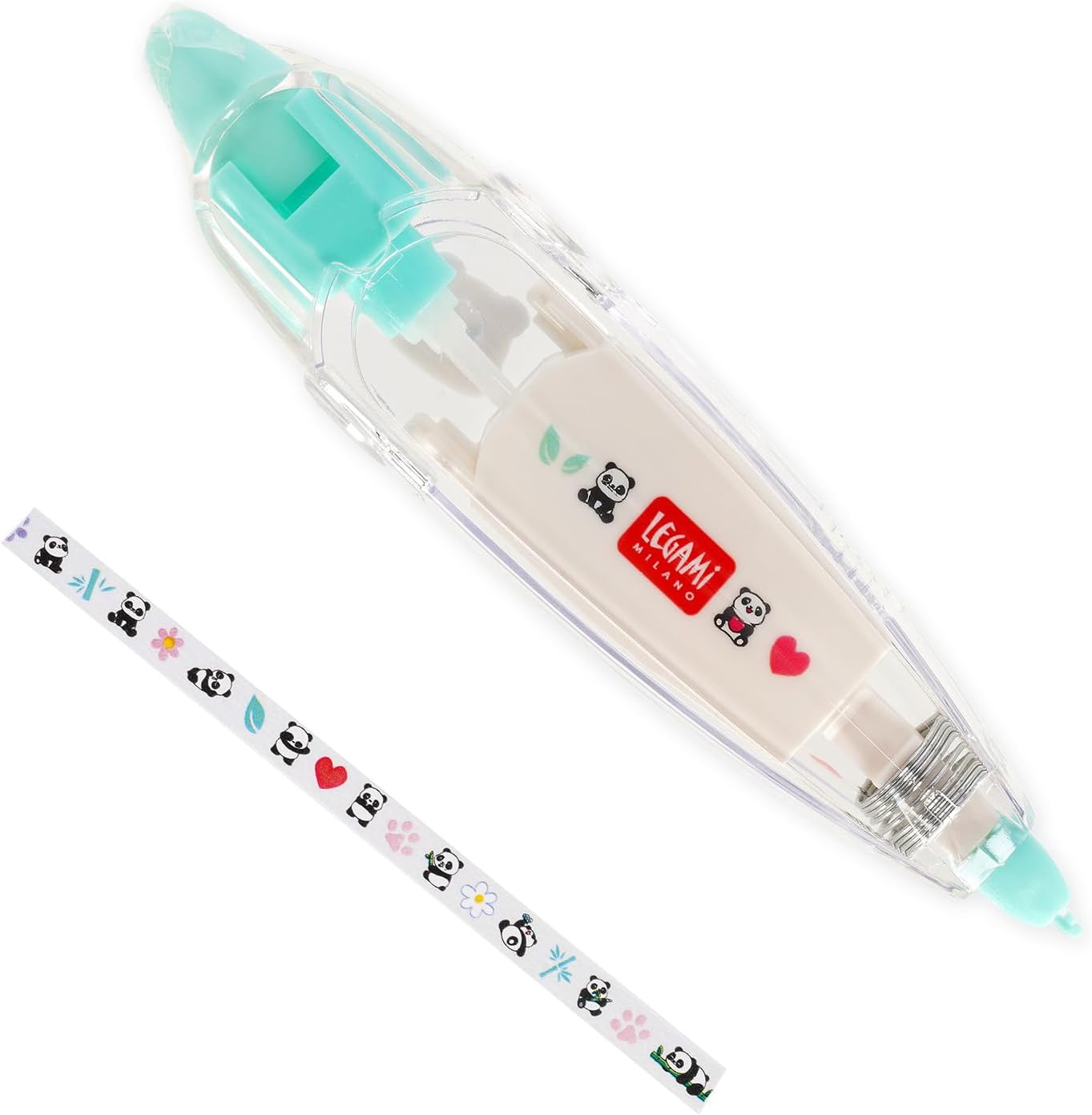 Detalle de LEGAMI Deco Tape Pen – dekorativ tejp med pandatema, 4 m och påfyllning
