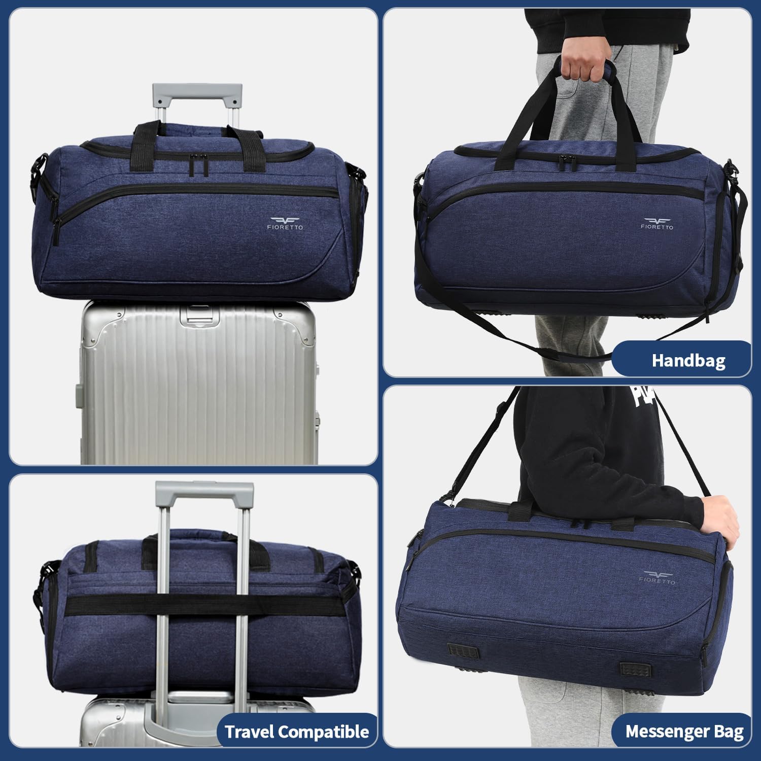 Thumbnail 5 de FIORETTO Mens Sports Gym Bag with wet pocket