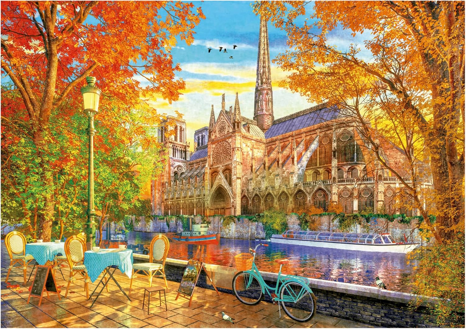 Thumbnail 1 de Puzzle Educa 1000 pièces pour adultes « L’automne dans Notre Dame » (68 x 48 cm)