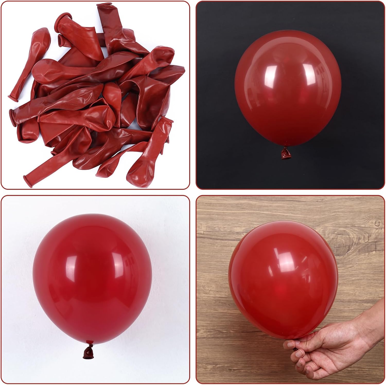 Thumbnail 2 de RUBFAC Ruby Red Balloons Kit (129-Piece) for Balloon Arches, Garlands, Weddings & Parties