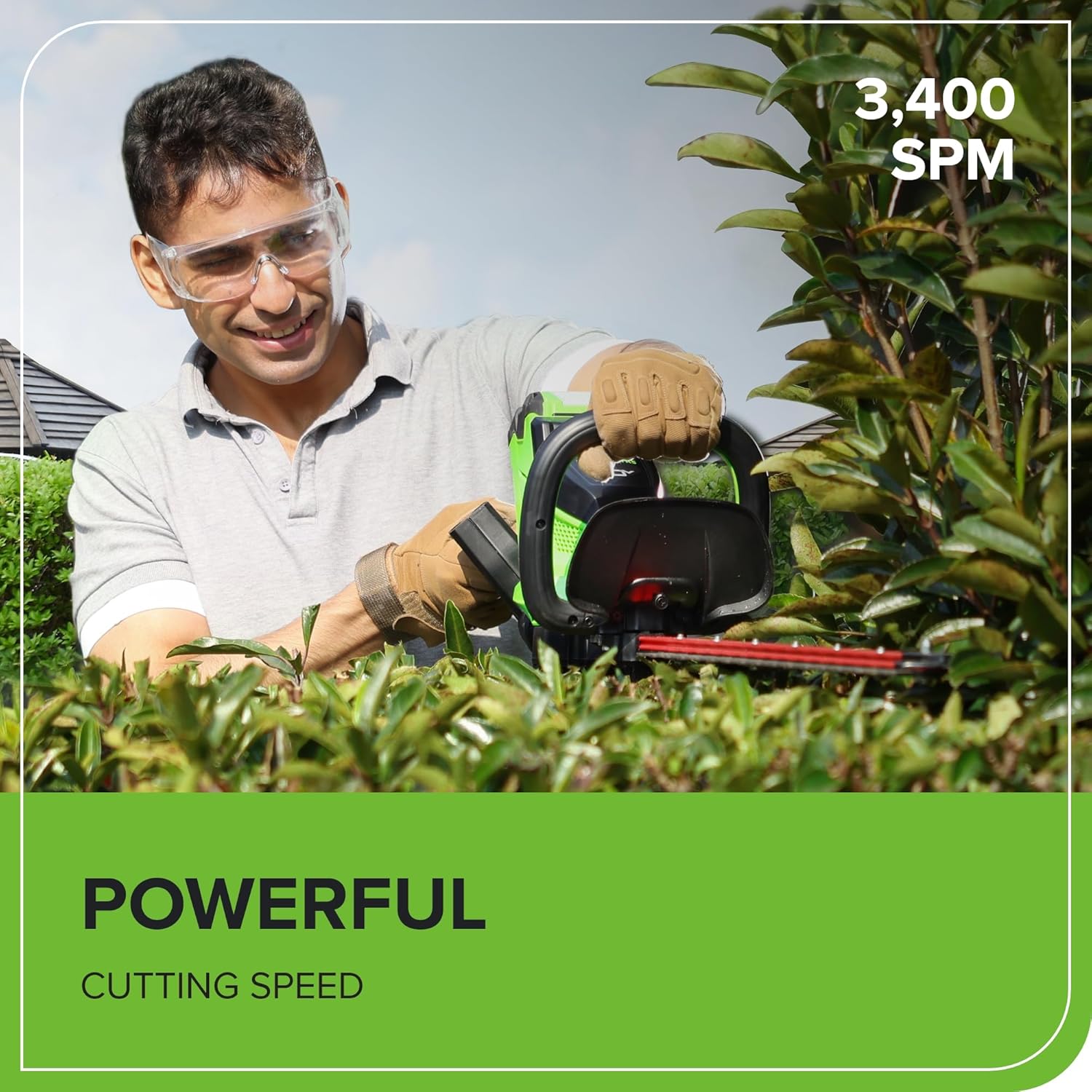 Detalle 2 de Greenworks GD40HT66 Tagliasiepi 66 cm