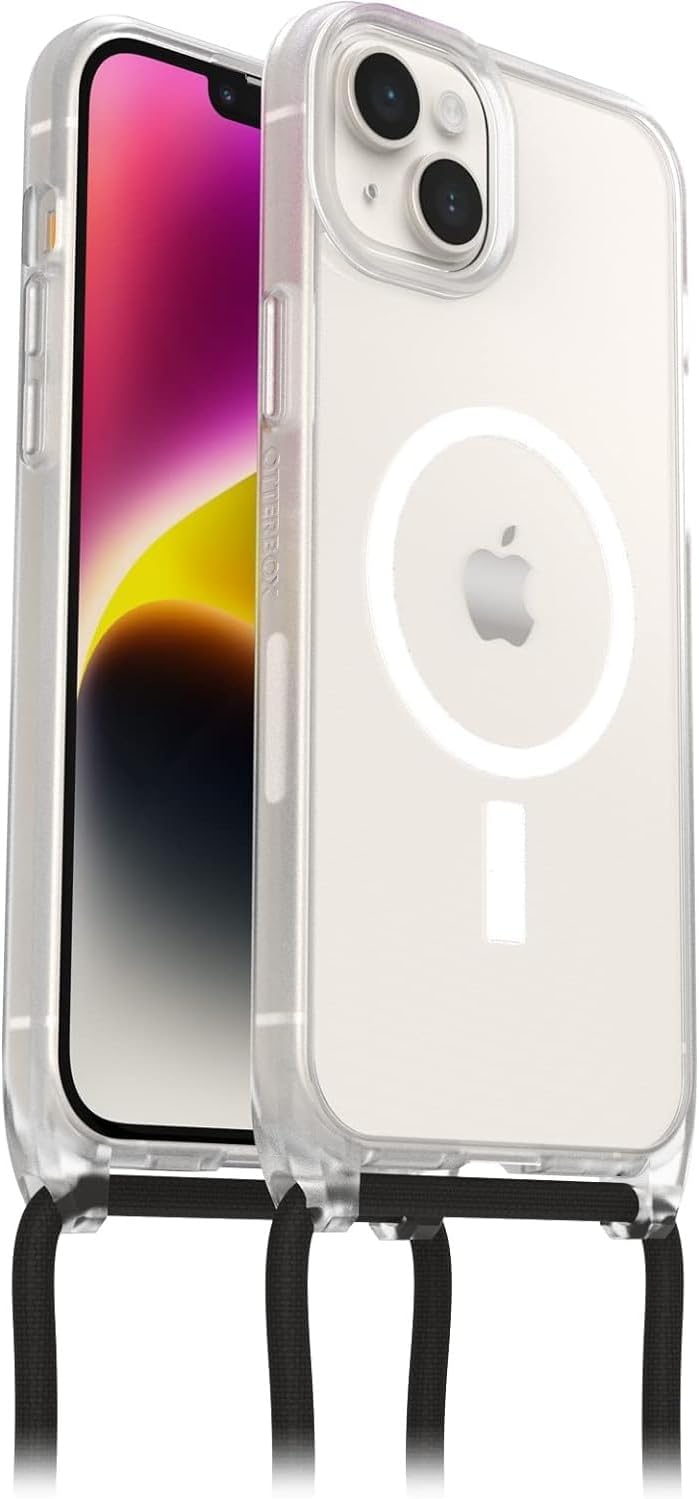 Detalle de OtterBox React Necklace avec MagSafe — Coque mince et collier réglable pour iPhone 17e/16e/14 (Stardust)