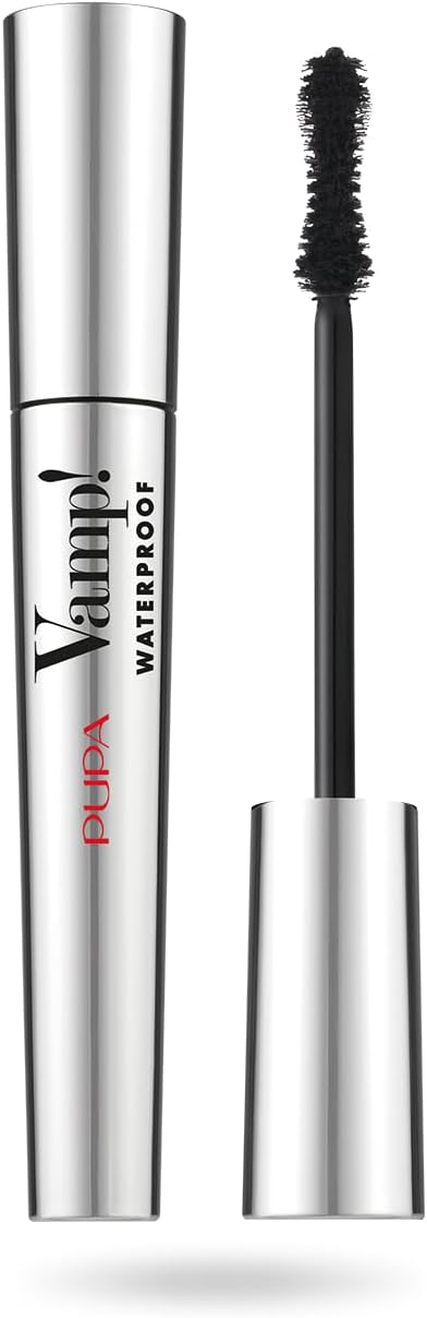 Detalle de Pupa Vamp! Mascara 001 svart – vattenfast gelmascara för volym och längd