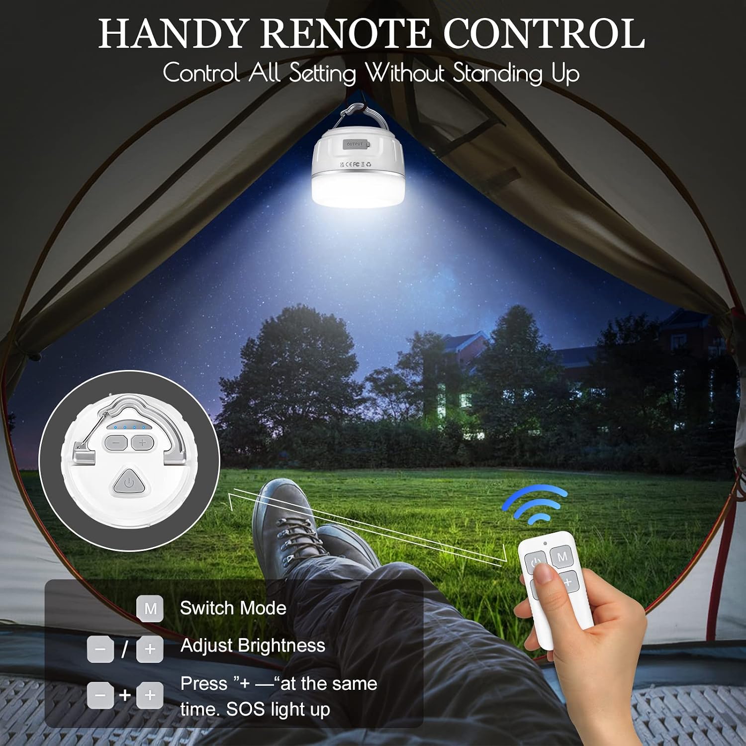 Thumbnail 1 de Lanktoo Rechargeable Camping Lantern with Remote Control