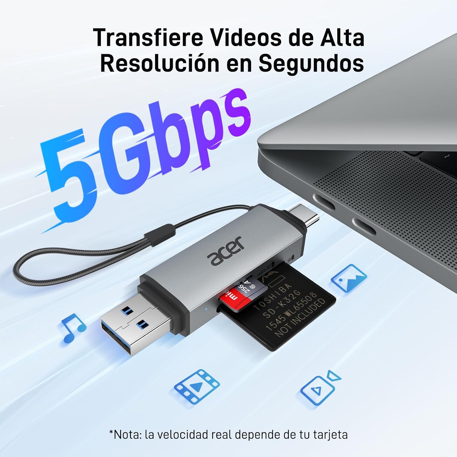 Thumbnail 3 de acer Lector SD/Micro SD USB C 2 en 1