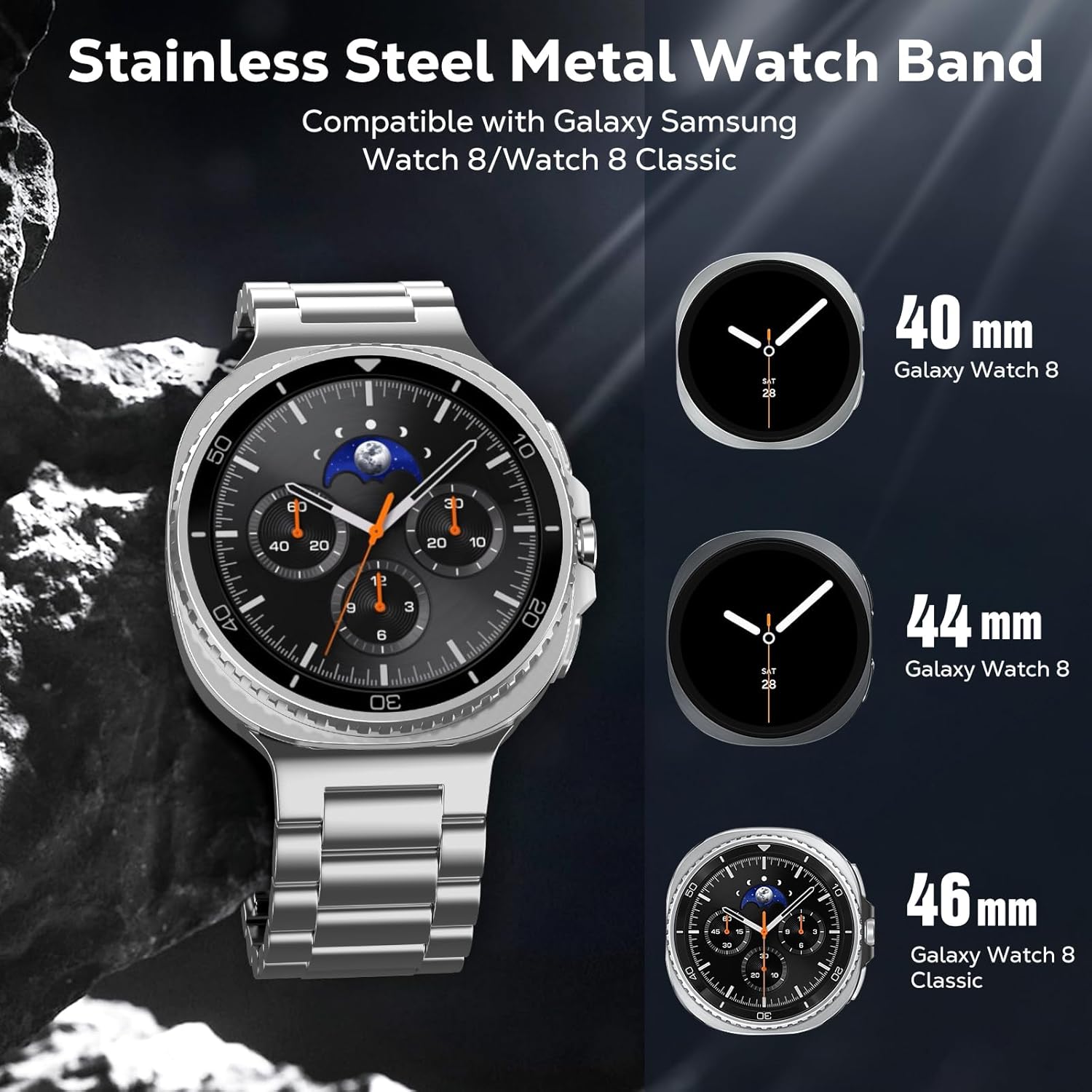 Thumbnail 1 de TiMOVO Cinturini in Metallo per Samsung Galaxy Watch 8 e Galaxy Watch 8 Classic (No Gap) — Acciaio Inossidabile, Regolabile