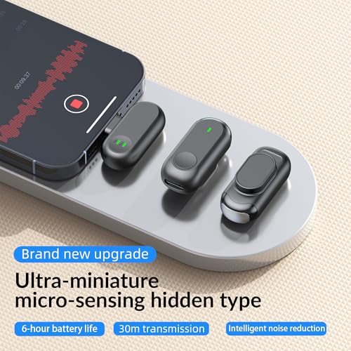 Thumbnail 6 de Leyalian Mini Wireless Lavalier Microphone: USB-C Magnetic Mini Mic for Vlogging and Live Streaming