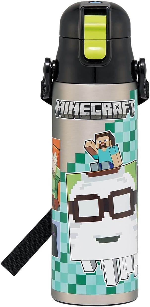 Detalle de スケーター SDC6N-A マインクラフト 26 水筒 580ml 直飲みステンレスボトル