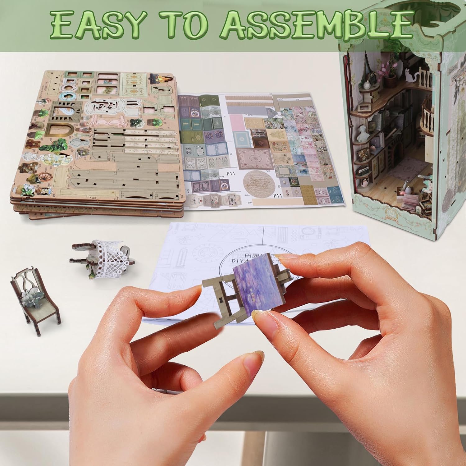 Thumbnail 5 de CRIOLPO Book Nook Kit Pastoral Diary