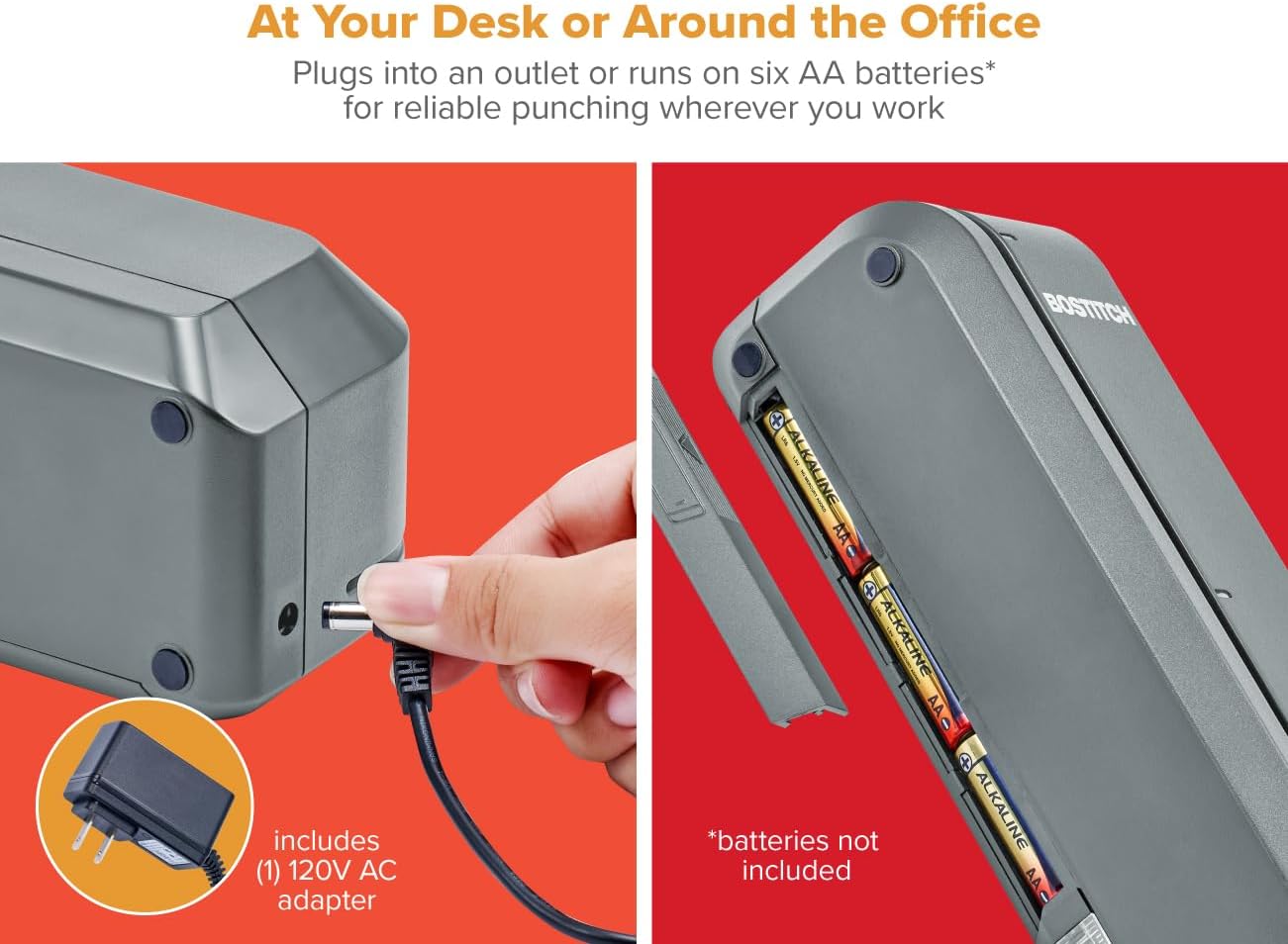 Detalle 1 de Bostitch Electric 3-Hole Punch, 20-Sheet Capacity