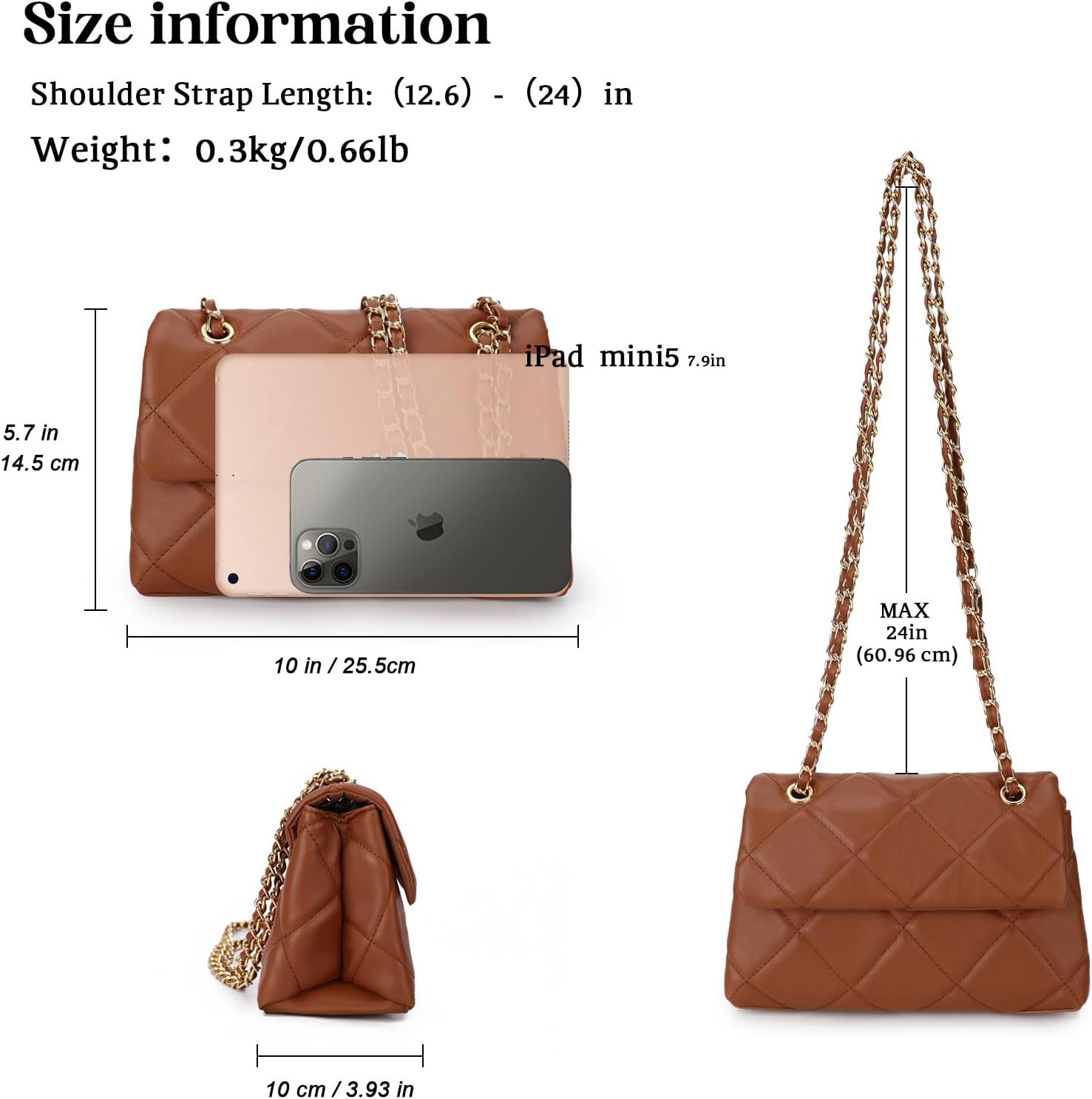 Detalle de Gladdon diamond crossbody bag with pockets