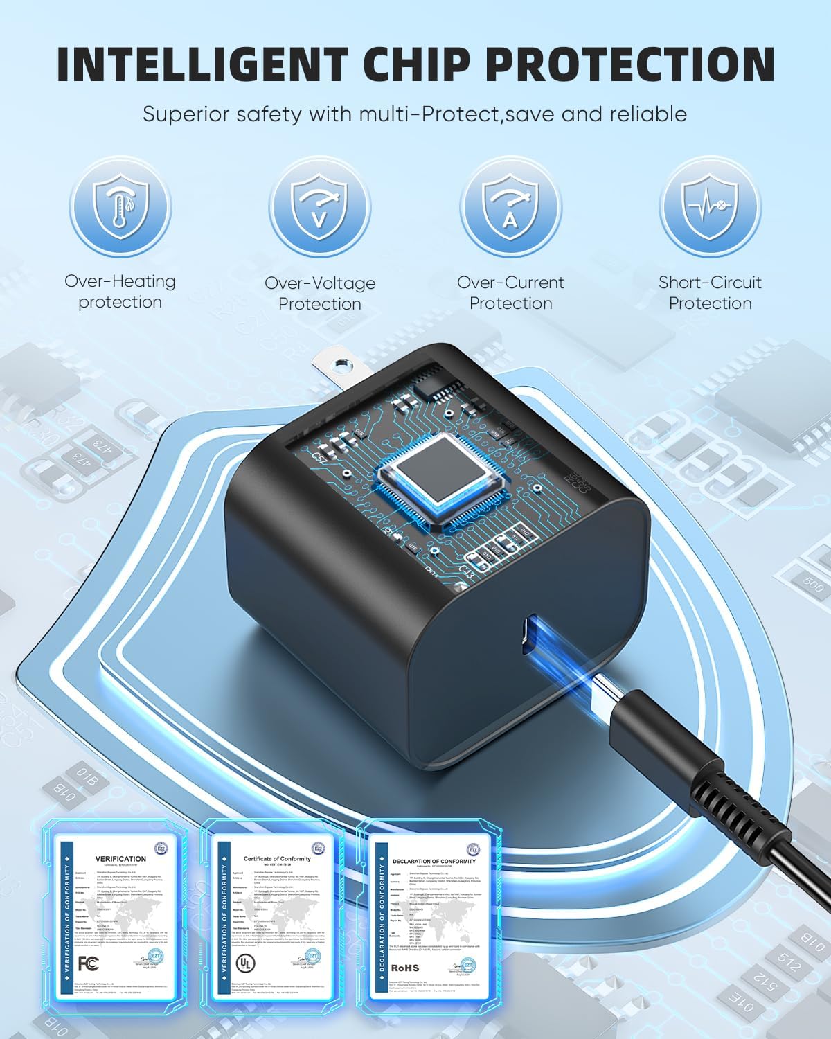 Thumbnail 6 de (10FT) Switch 2 60W AC Charger with Detachable Cable — 20V/3A USB-C Adapter for Switch 2 Dock Mode & TV 4K