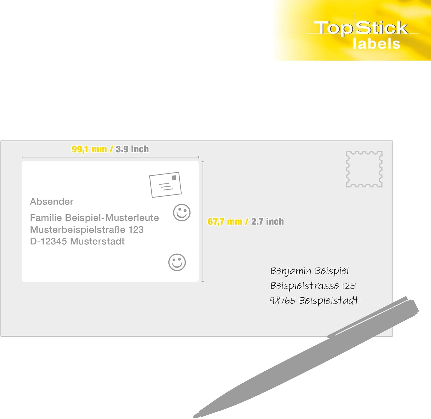Thumbnail 4 de TopStick 8758 Adressetiketten – 99,1 x 67,7 mm, 800 Stück (100 Blatt, 8 Etiketten pro A4)