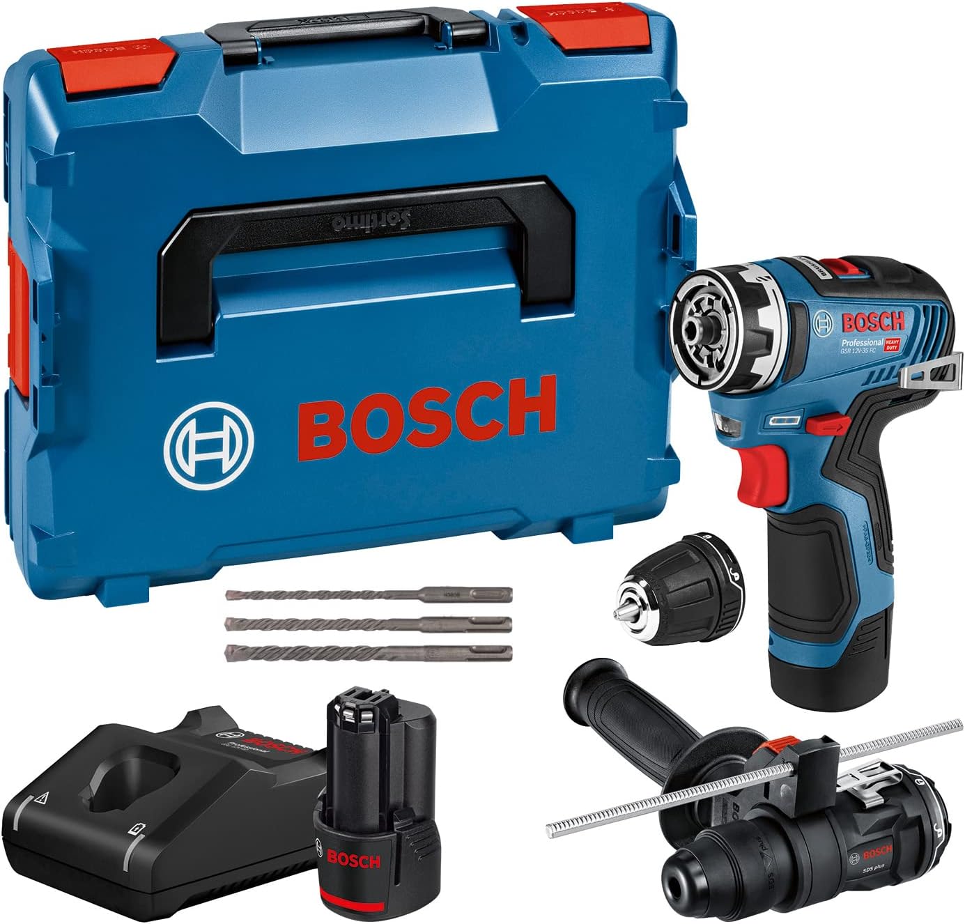Thumbnail 6 de Bosch Professional GSR 12V-35 FC FlexiClick System (2 batt. 3.0Ah, GAL 12V-40, 4 portapunte, L-BOXX 102)