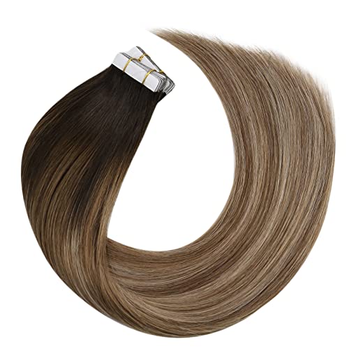 Thumbnail 7 de Moresoo Balayage Tape Extensions Echthaar 30 cm 30 g #4/10/16