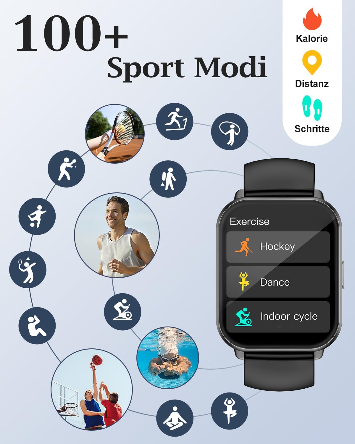 Detalle 2 de RUIMEN Smartwatch Fitnessuhr mit SpO2- und Pulsmessung