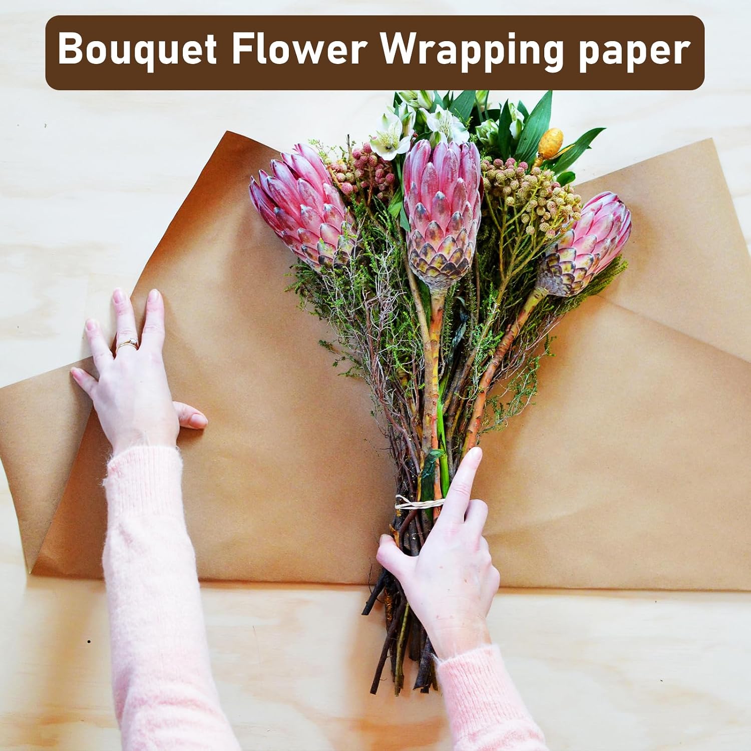 Thumbnail 4 de Ceecysaa Kraft paper Roll, Brown, 17.5" x 1200" for Gifts & Crafts