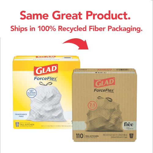 Thumbnail 1 de Glad ForceFlex Tall Kitchen Trash Bags, 13 Gallon, Fragrance Free, 110 Count