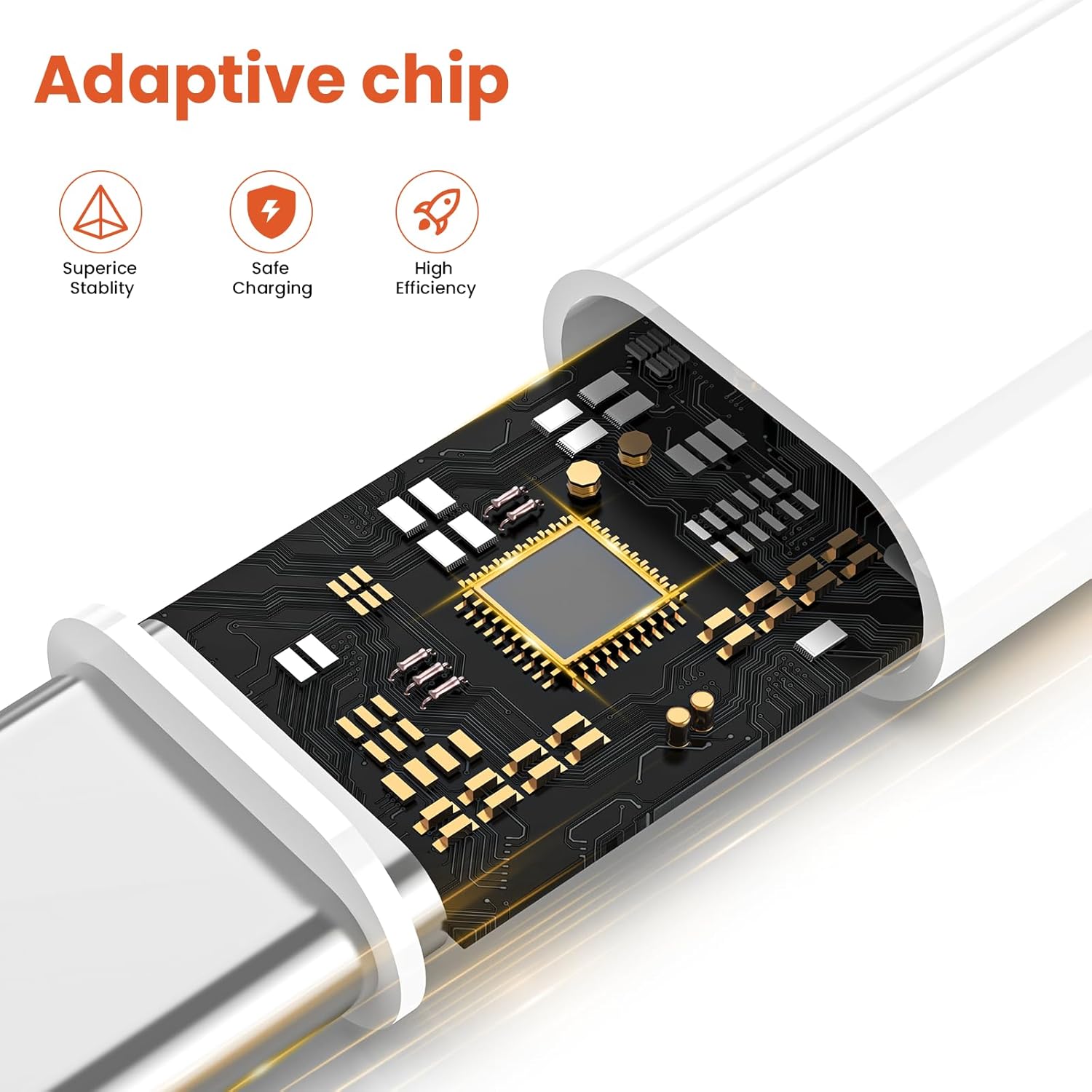 Detalle 2 de Bayznqiu USB to USB‑C Cable 4-Pack — 3FT & 6FT